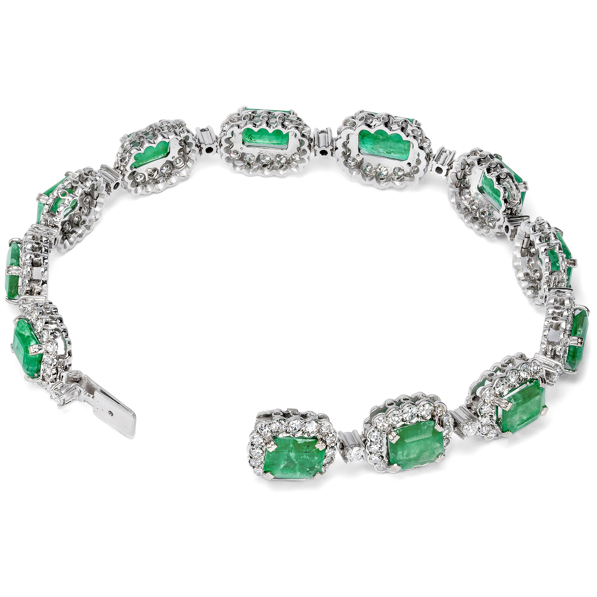 624758-hofer-antikschmuck-Luxurioeses-vintage-Armband-mit-Smaragden-und-Diamanten-in-Weissgold-um-1965-ueppiges-Gruen_2