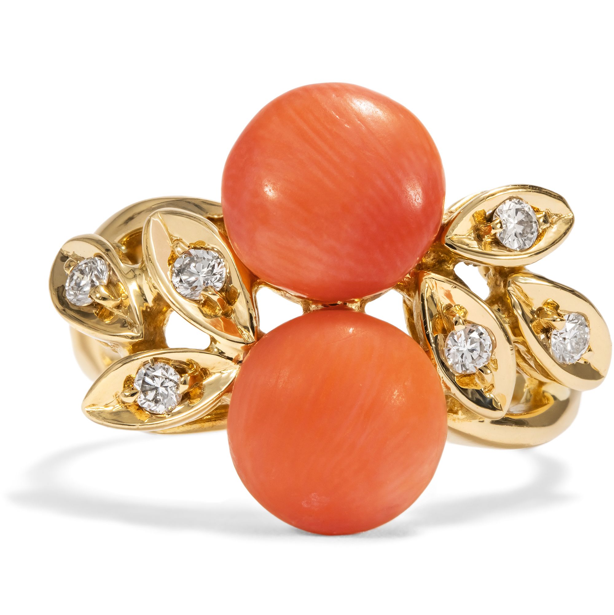 627192-hofer-antikschmuck-Schoener-Vintage-Ring-aus-Gold-Diamanten-und-Koralle-Italien-um-1985-Sonnenuntergang-ueber-dem-Tyrrhenischen-Meer_2