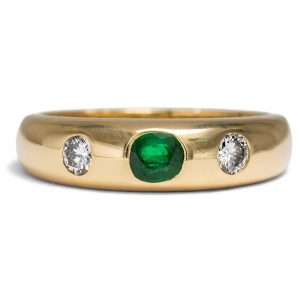 627275-hofer-antikschmuck-Zeitloser-Bandring-mit-Smaragd-und-Diamanten-in-Gold-Deutschland-2-Haelfte-des-20-Jhdts-Zwischen-Damals-und-Morgen_2